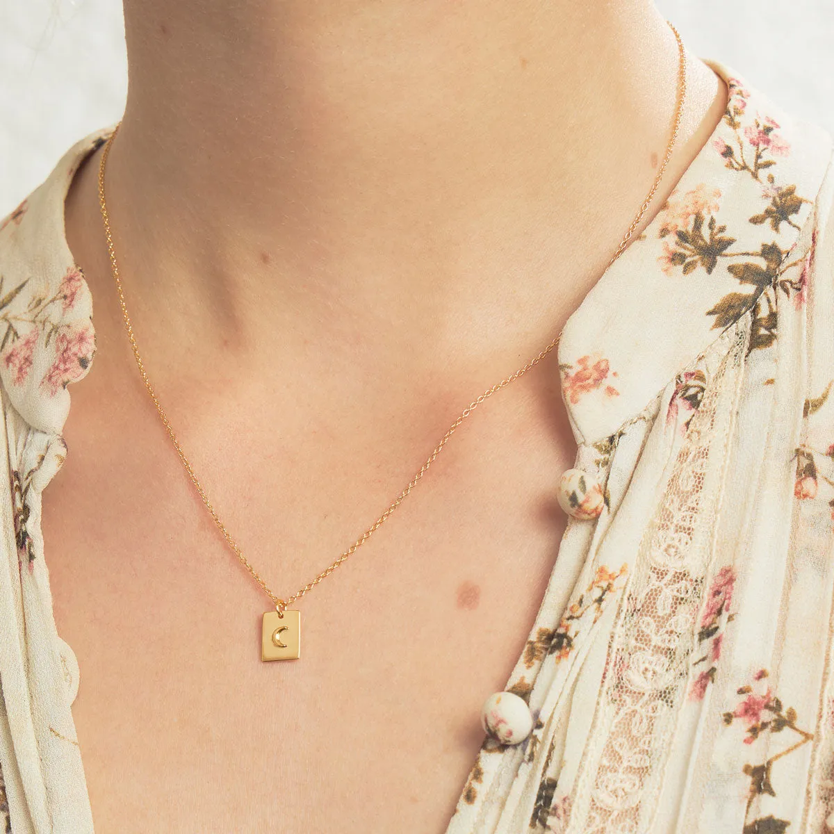 Celestial Medallion Necklace Gold