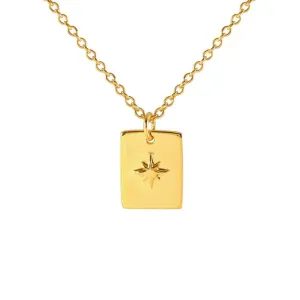 Celestial Medallion Necklace Gold