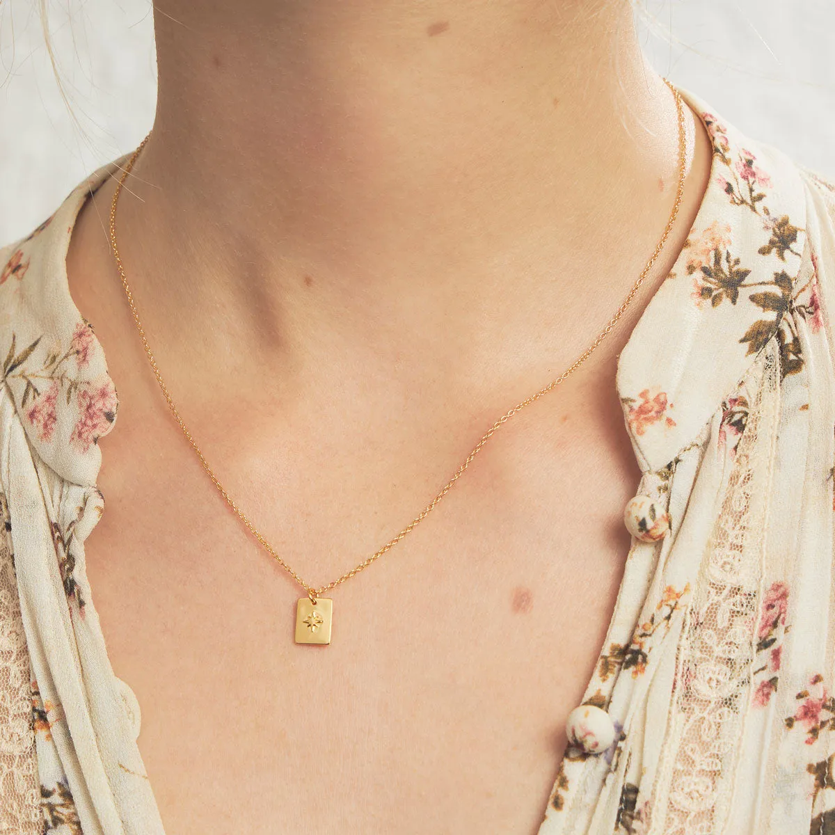 Celestial Medallion Necklace Gold