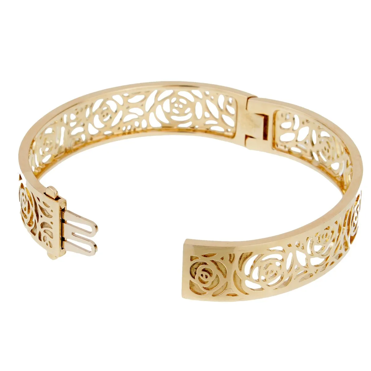 Chanel Camellia Yellow Gold Ajoure Bracelet