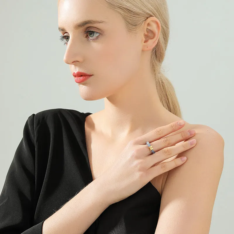 Chic Stone Beaded Rings with Retro Flair for Women