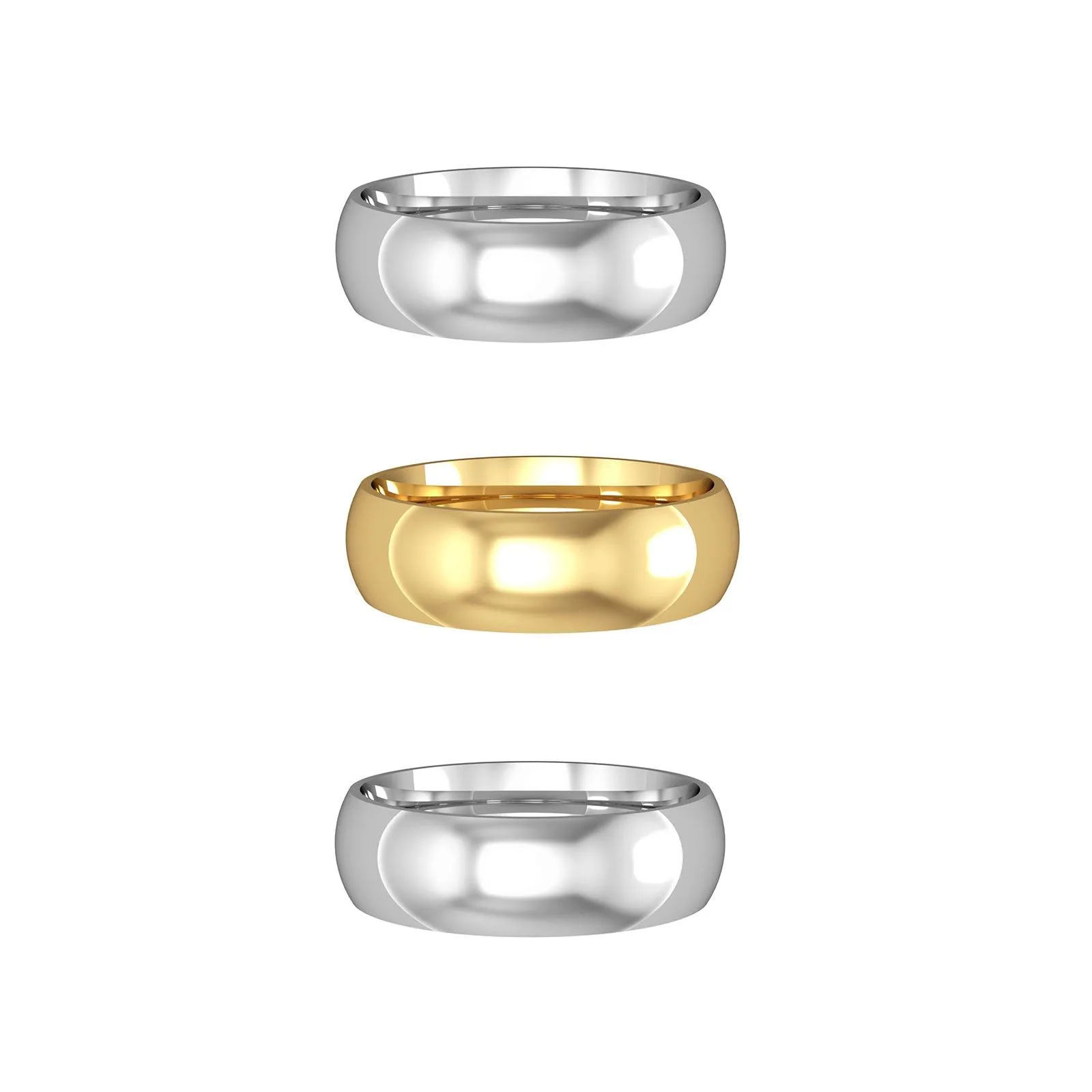 Classic Court Style Wedding Band 6.0mm