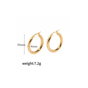 Classic Hoops in Gold