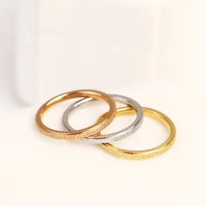 Classic Simple Matte Narrow/Titanium Steel  Ring for Women