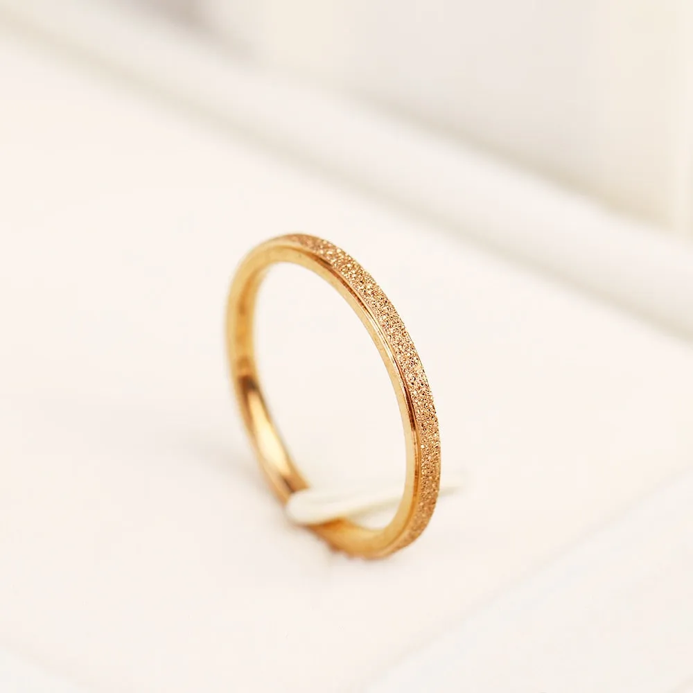 Classic Simple Matte Narrow/Titanium Steel  Ring for Women