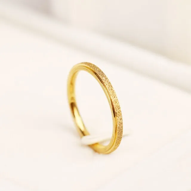 Classic Simple Matte Narrow/Titanium Steel  Ring for Women