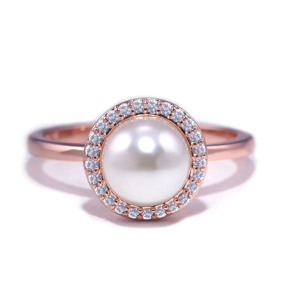 Classic Simulated Pearl Ring For Women