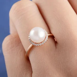 Classic Simulated Pearl Ring For Women
