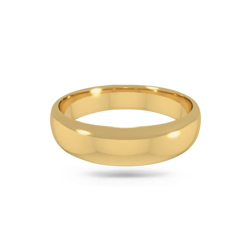 Classic wedding band - High dome (5mm)