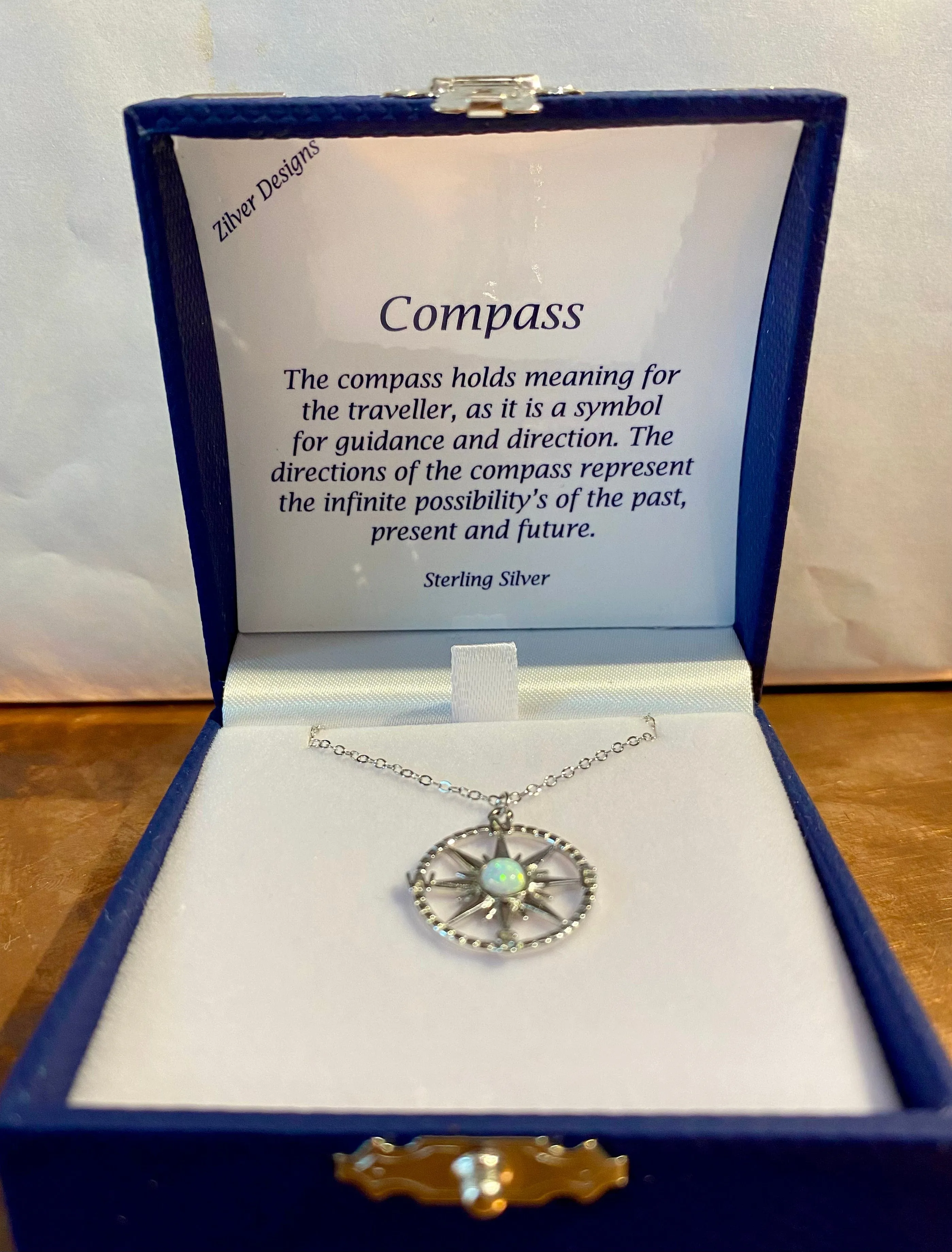 Compass Snow Opal Necklace