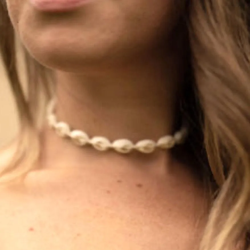 Cowry White Puka Shell Choker- FINAL SALE