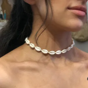 Cowry White Puka Shell Choker- FINAL SALE