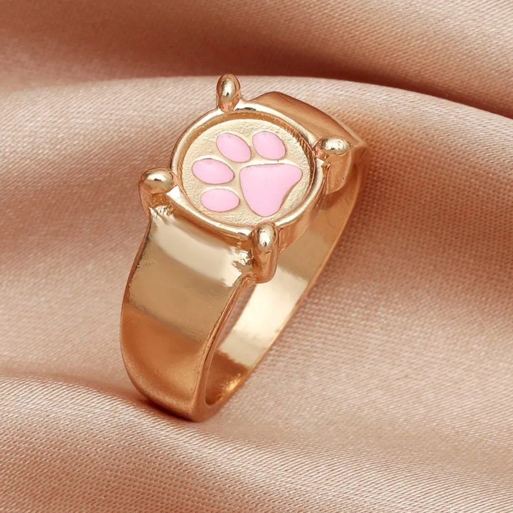 Creative Cat Paw Rings for Women