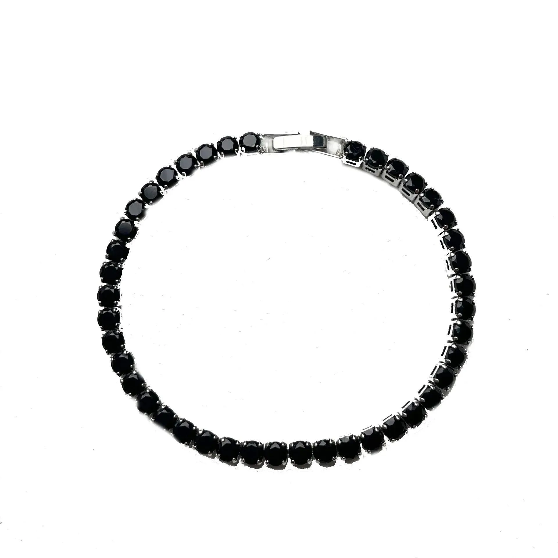 Crystal Tennis Bracelets, Cubic Zirconia & Copper, Elegant Geometric Design, 6.69in & 7.48in Sizes, Fold-Over Clasp, Unisex, Versatile Colors