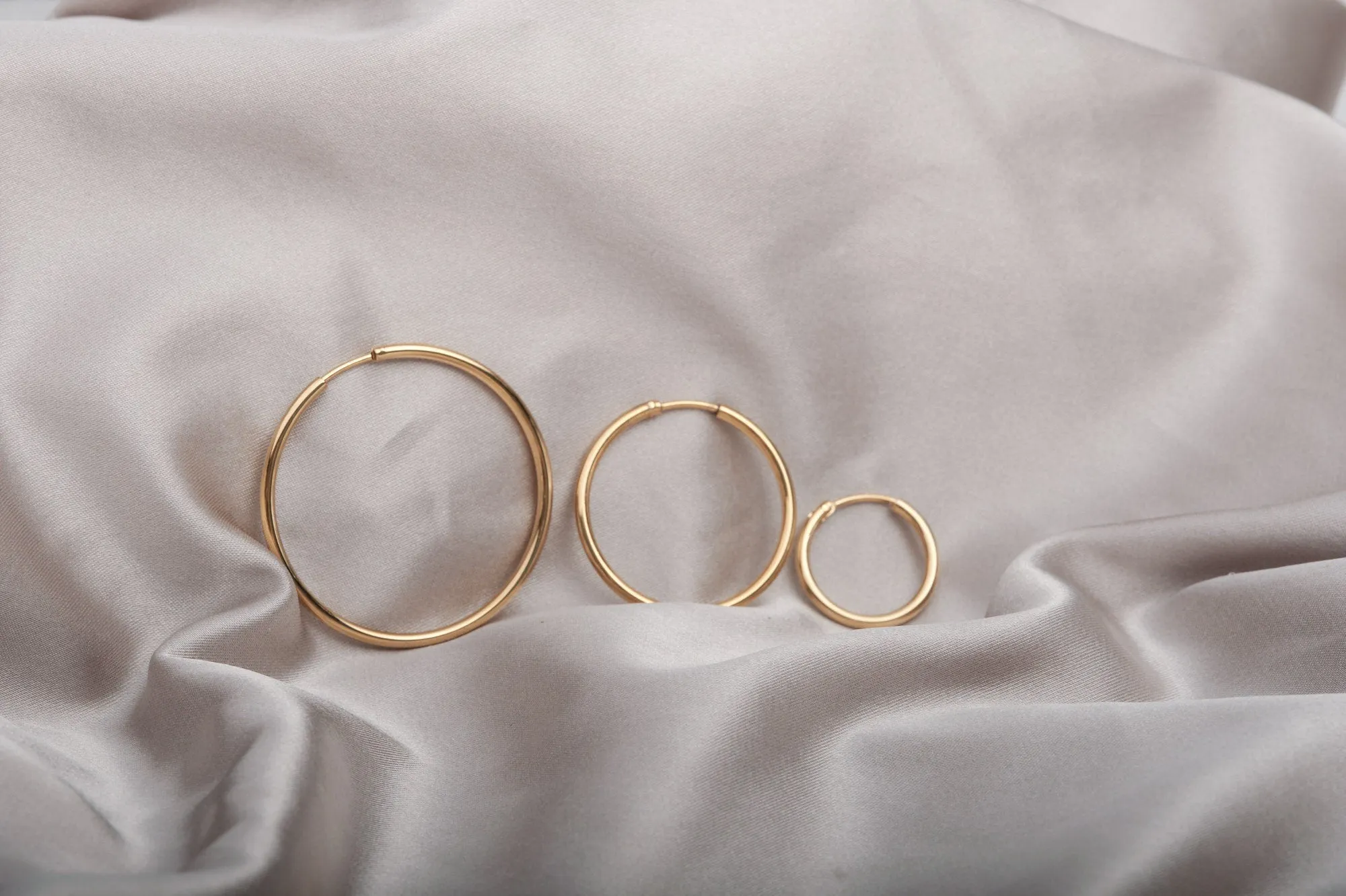 Dainty Gold Hoop Earrings 18K Gold PVD Minimalist Design Daily Jewelry Unique Gift for Mom and Friends Thin Hoops Bridesmaid Gift