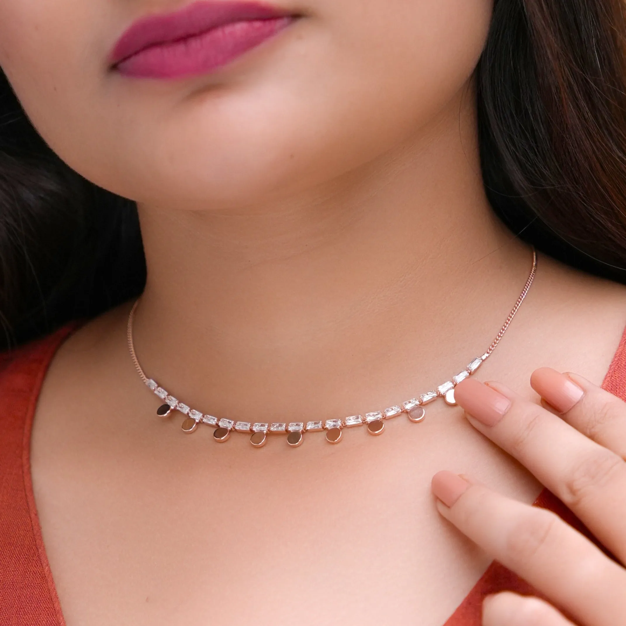 Deza Rosegold Plated Choker