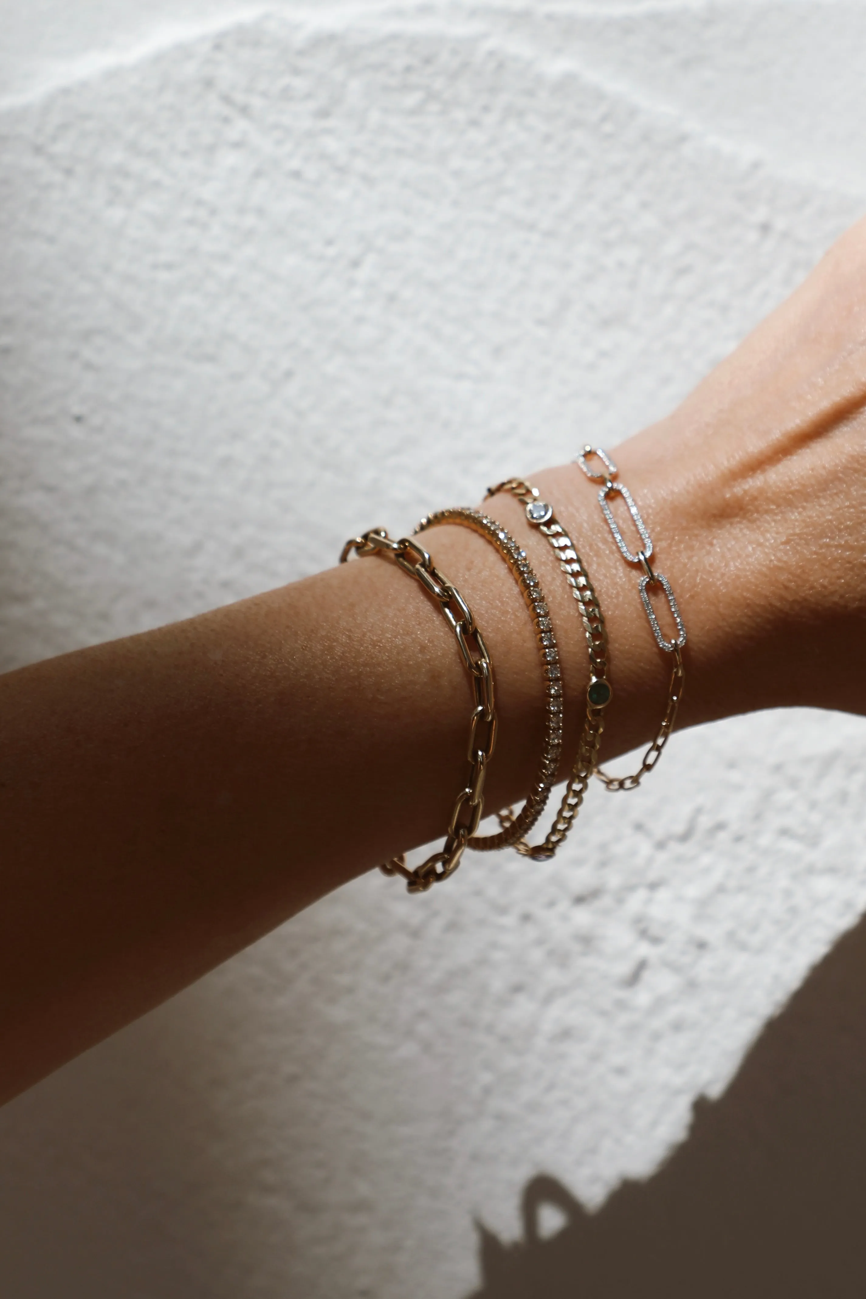 Dimond Link Trio Chain Bracelet