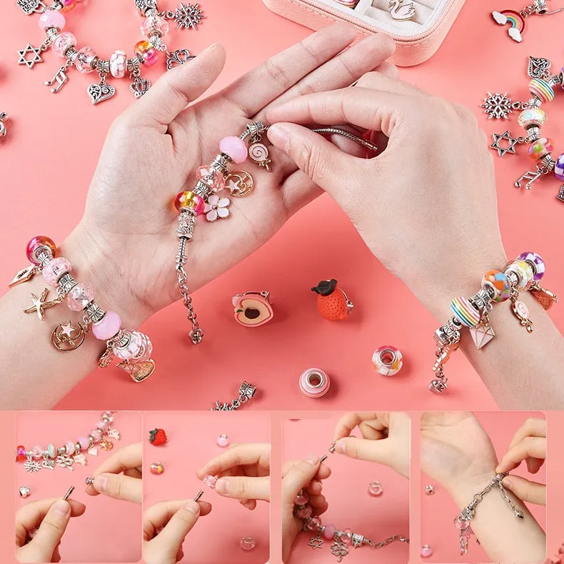 DIY Beaded Bracelet Set with a beautiful Box for Girls Gift  Jewelry Making Kit