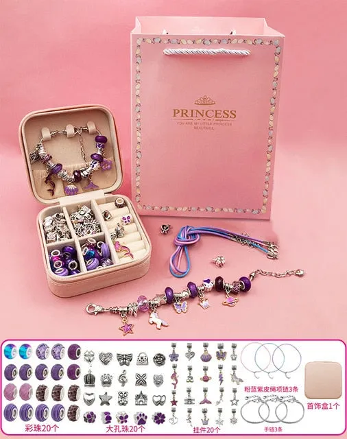 DIY Beaded Bracelet Set with a beautiful Box for Girls Gift  Jewelry Making Kit