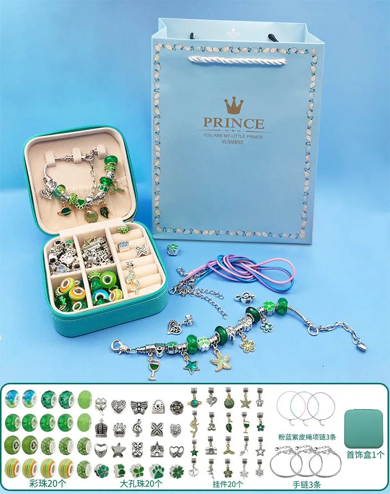 DIY Beaded Bracelet Set with a beautiful Box for Girls Gift  Jewelry Making Kit