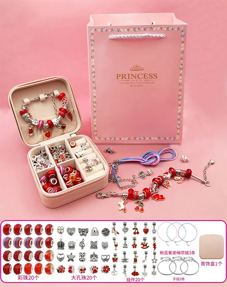 DIY Beaded Bracelet Set with a beautiful Box for Girls Gift  Jewelry Making Kit
