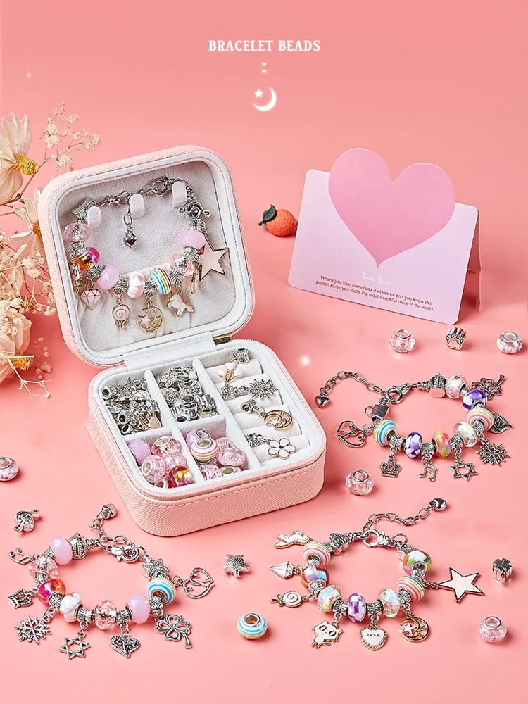 DIY Beaded Bracelet Set with a beautiful Box for Girls Gift  Jewelry Making Kit