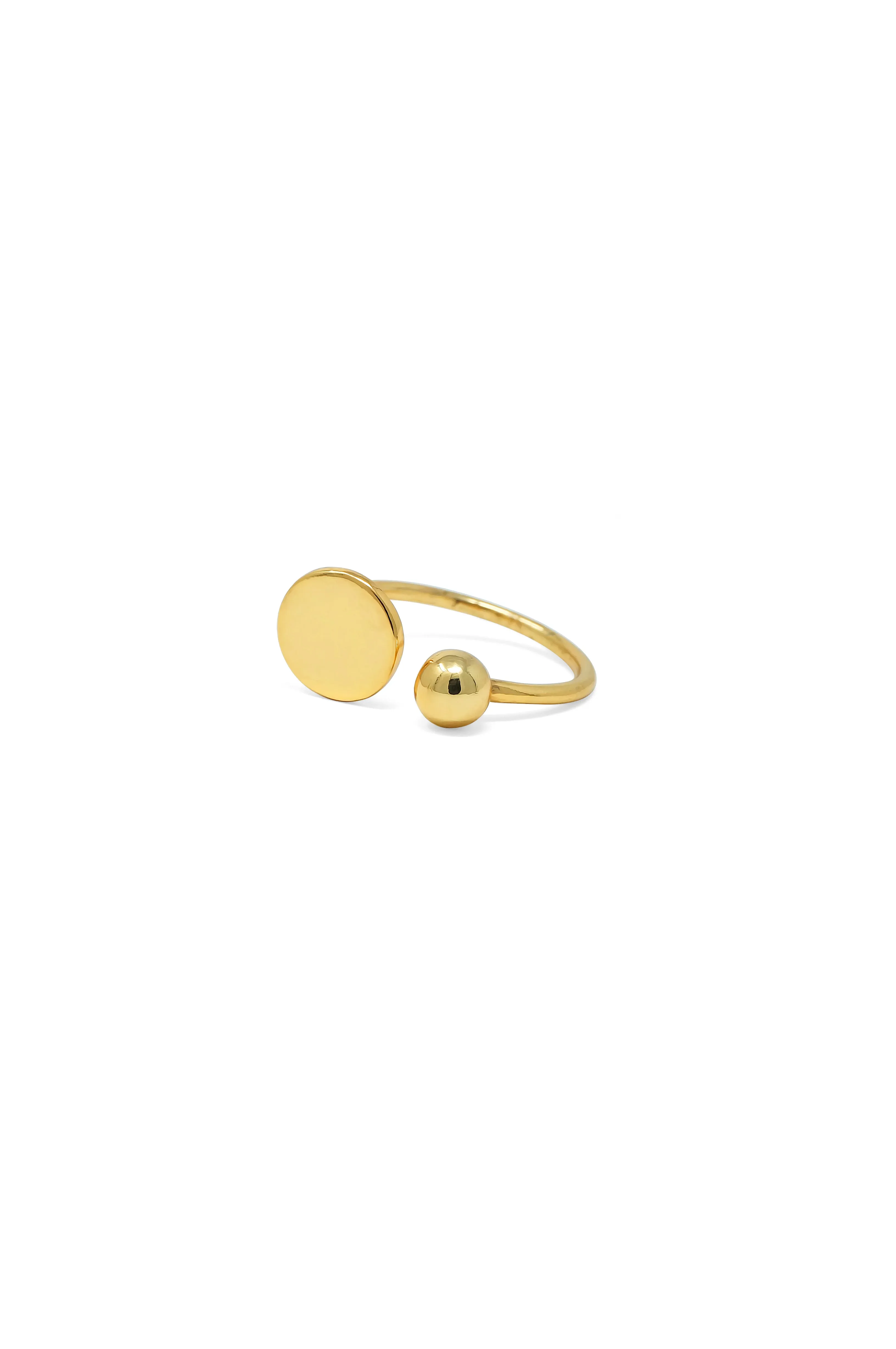 Dots & Dashes Gold Plated Sterling Silver Adjustable Rings