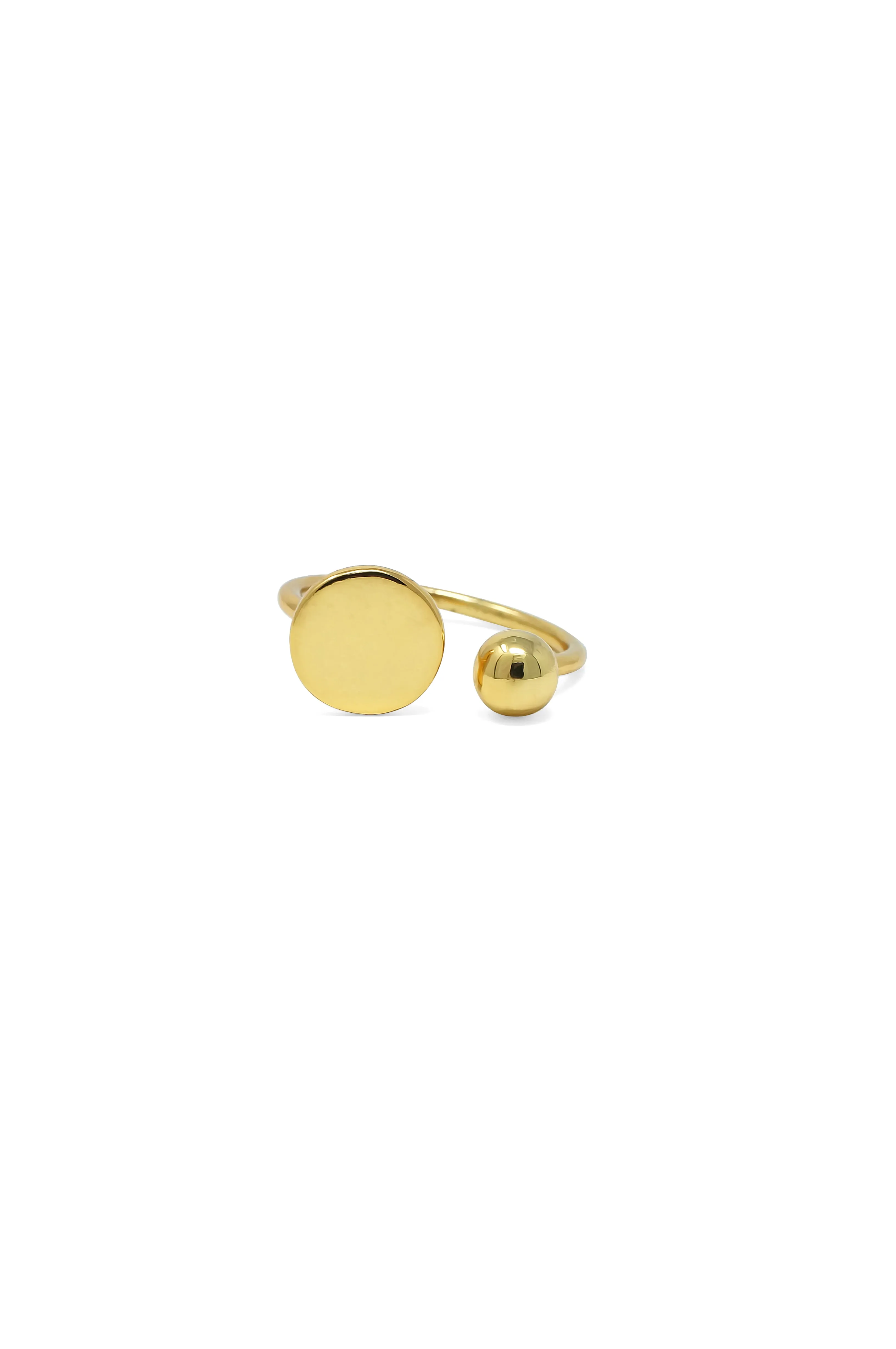 Dots & Dashes Gold Plated Sterling Silver Adjustable Rings