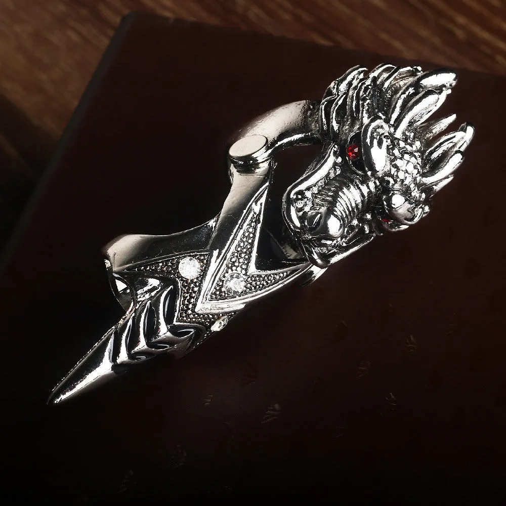 Dragon ring Vintage Men jewelry Cone joint Chinese Domineering Activities bicyclic finger stainless steel rings