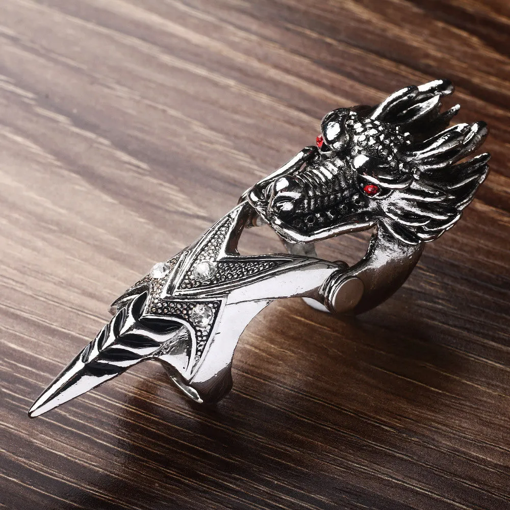 Dragon ring Vintage Men jewelry Cone joint Chinese Domineering Activities bicyclic finger stainless steel rings