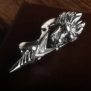 Dragon ring Vintage Men jewelry Cone joint Chinese Domineering Activities bicyclic finger stainless steel rings