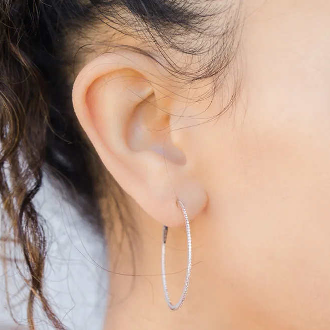 DRD Diamond Marge Hoops in White Gold