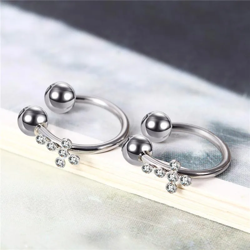 Ear Nose Clip On Fake Piercing Earrings