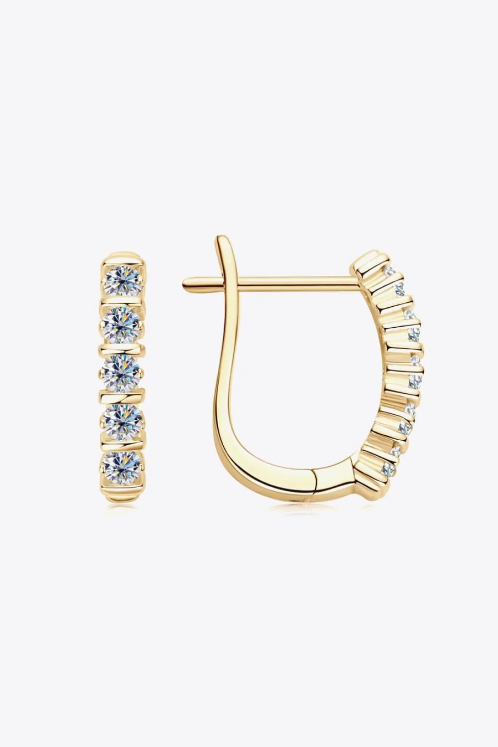 Elegant Moissanite Silver Stud Earrings in a Luxurious Gift Presentation Box