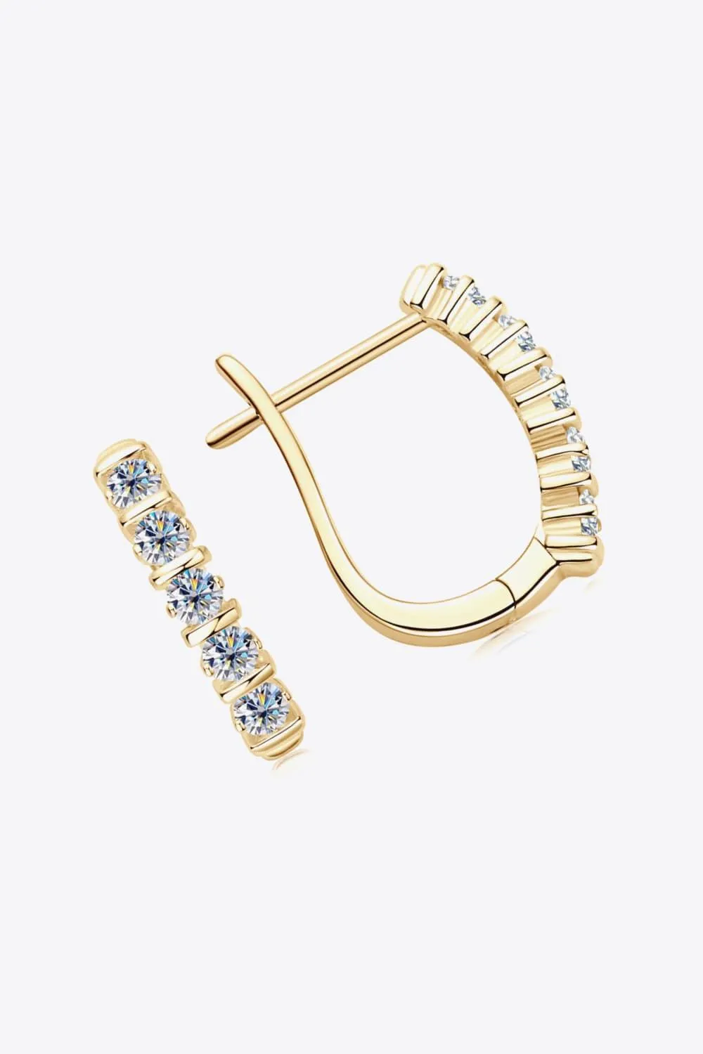 Elegant Moissanite Silver Stud Earrings in a Luxurious Gift Presentation Box