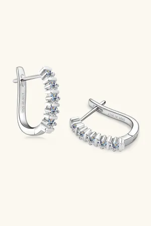 Elegant Moissanite Silver Stud Earrings in a Luxurious Gift Presentation Box