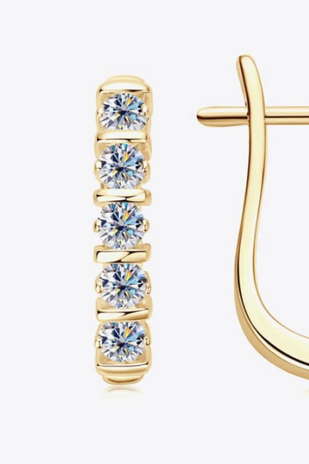 Elegant Moissanite Silver Stud Earrings in a Luxurious Gift Presentation Box
