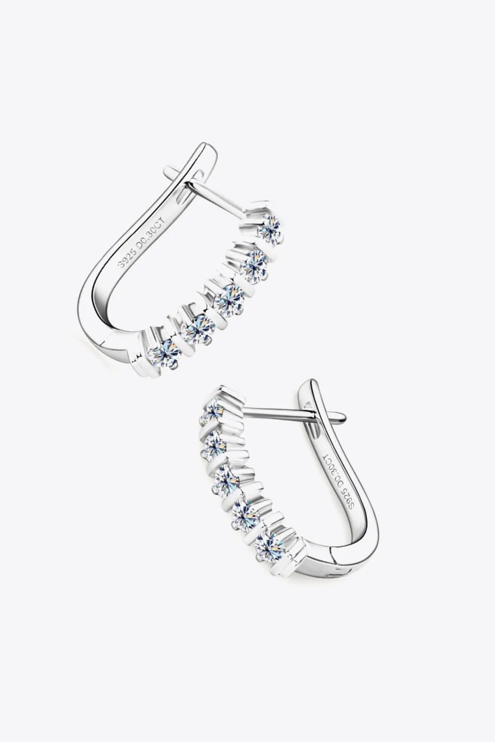 Elegant Moissanite Silver Stud Earrings in a Luxurious Gift Presentation Box