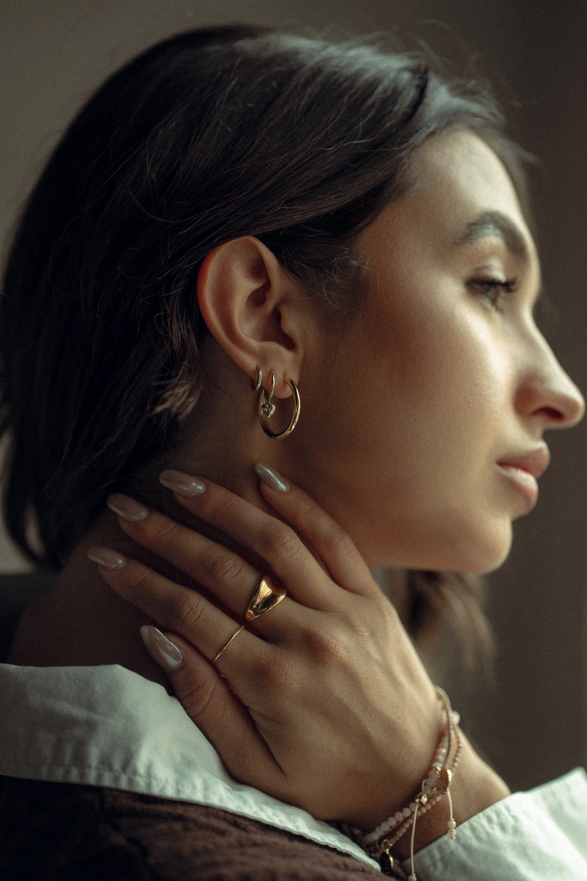 Eliasz & Ella Cirque Hoop Earrings - Gold