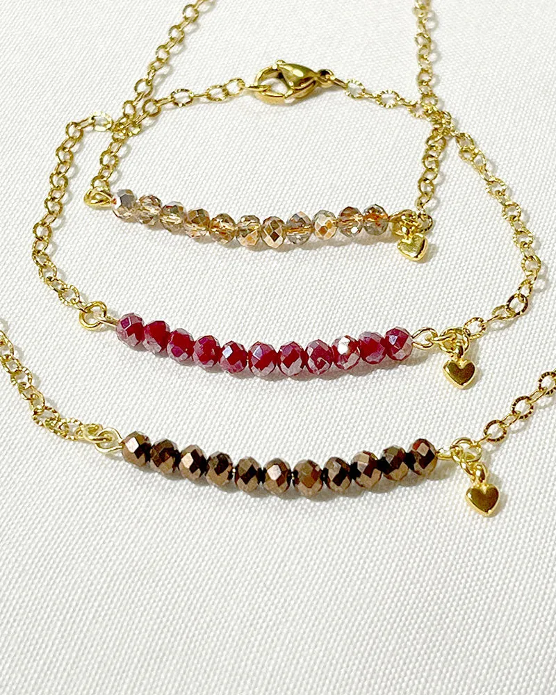 EMILIA BAR BRACELET IN BROWN GOLD
