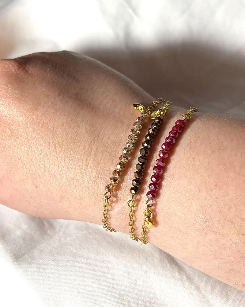 EMILIA BAR BRACELET IN BROWN GOLD