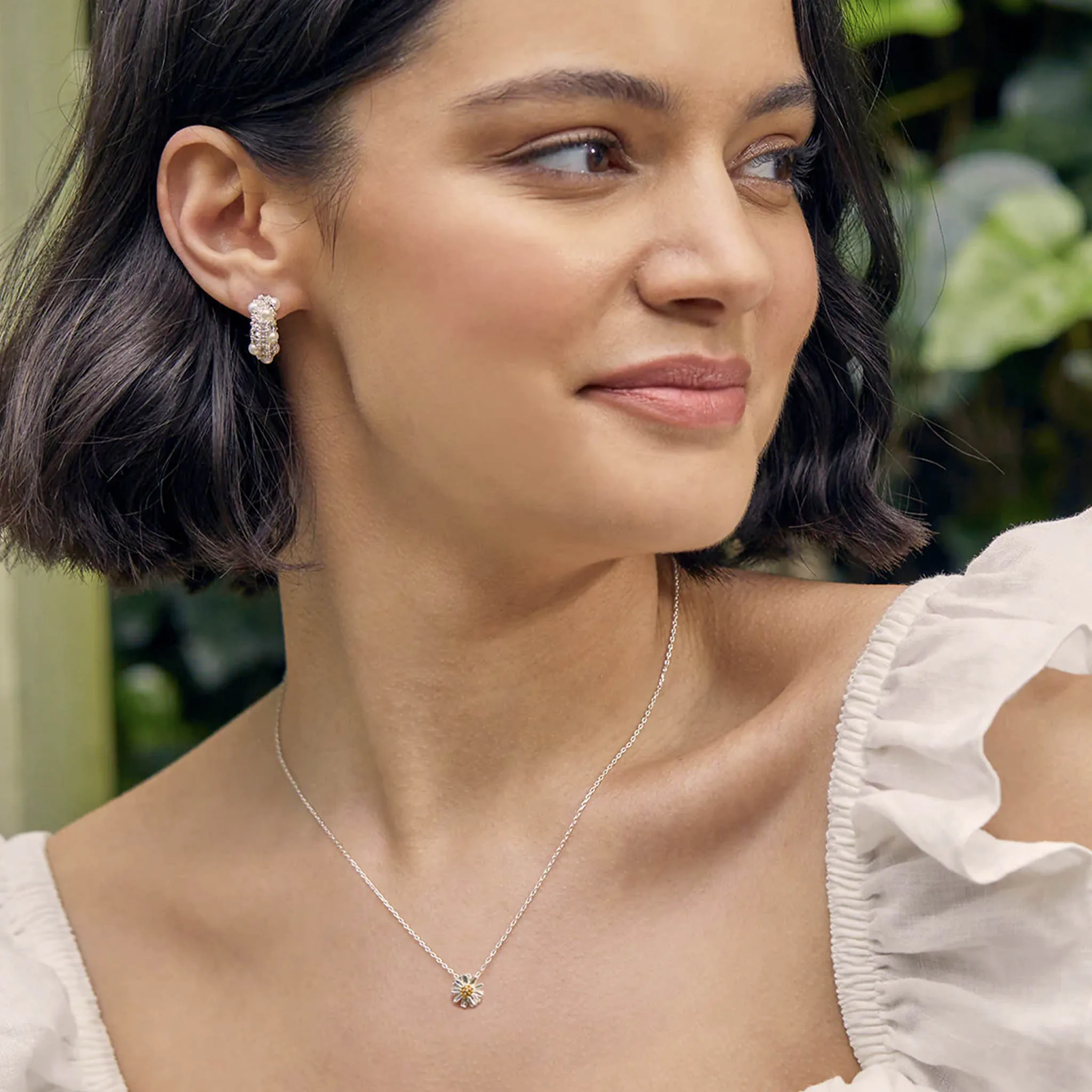 Estella Bartlett Wildflower Necklace - Silver Plated