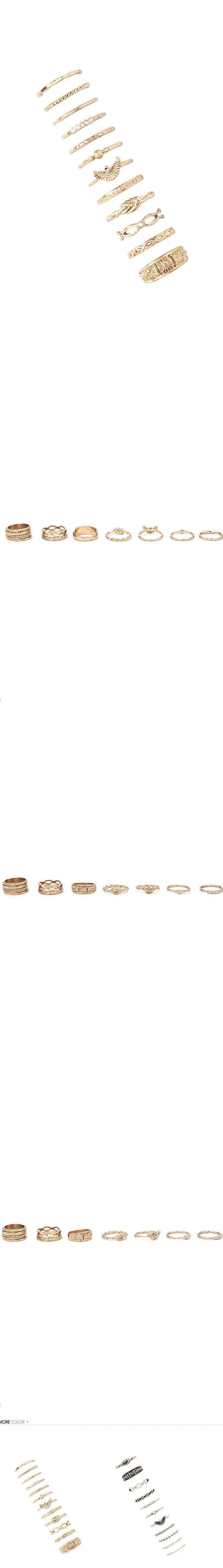 Ethnic Vintage 12Pcs/Set of Eagle Rings for Women