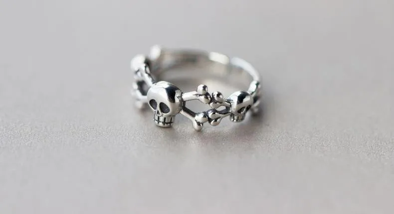 Exaggerated Personality Skull Ring for Women