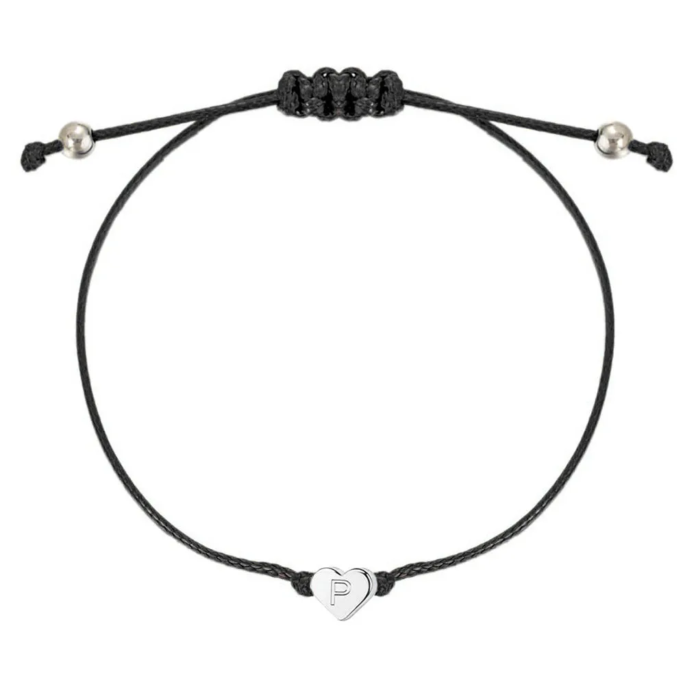 Exquisite Heart 26 Letter Woven Bracelet