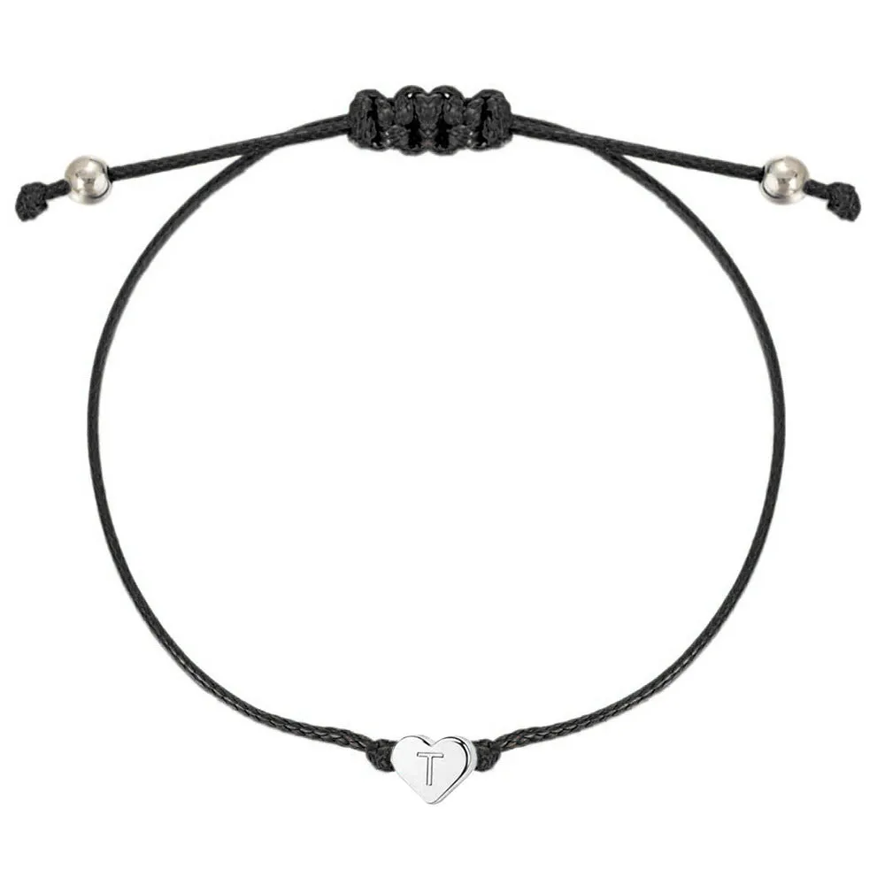 Exquisite Heart 26 Letter Woven Bracelet