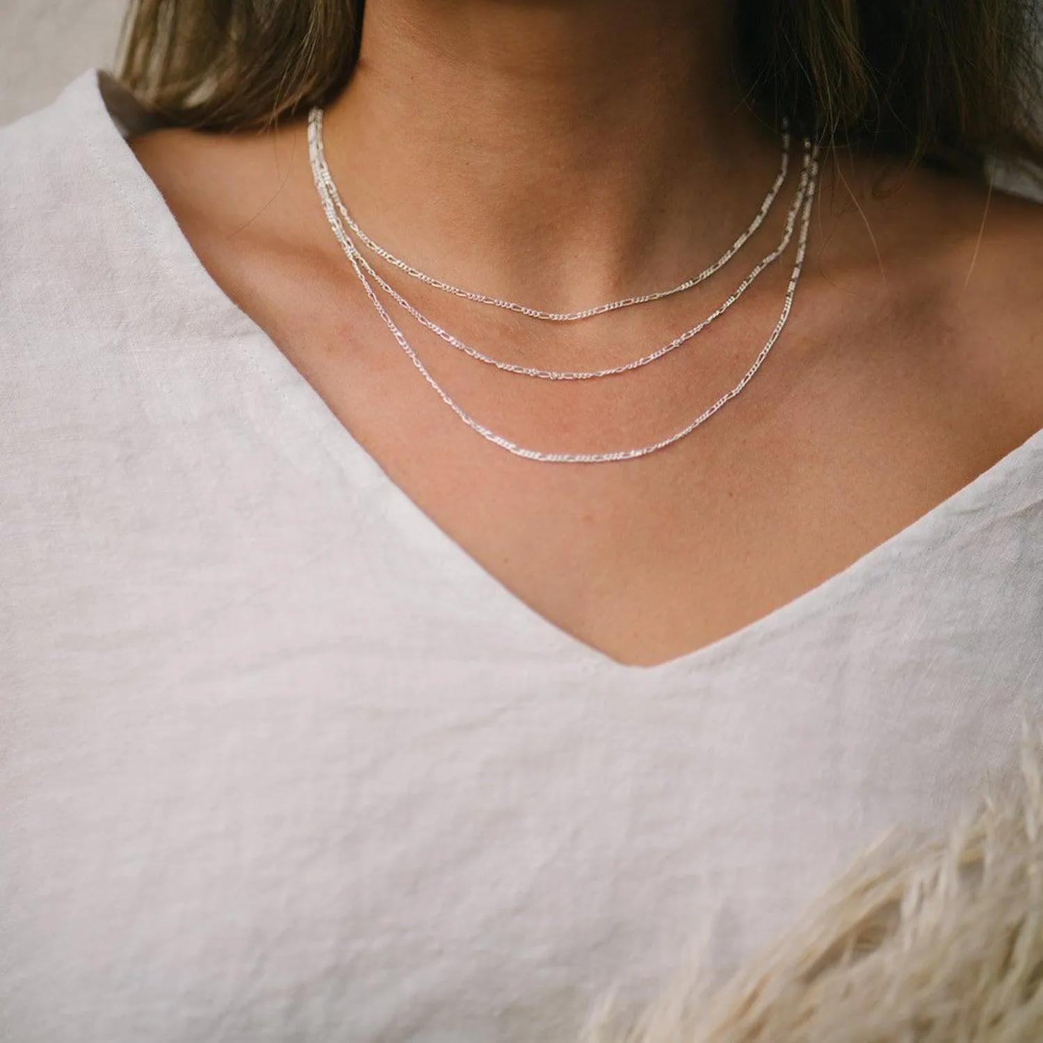 Figaro Chain - Sterling Silver