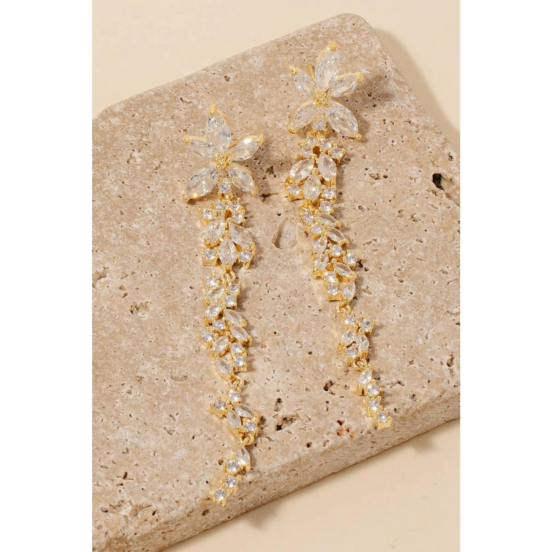 Flower Chain Dangle Earrings