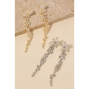 Flower Chain Dangle Earrings