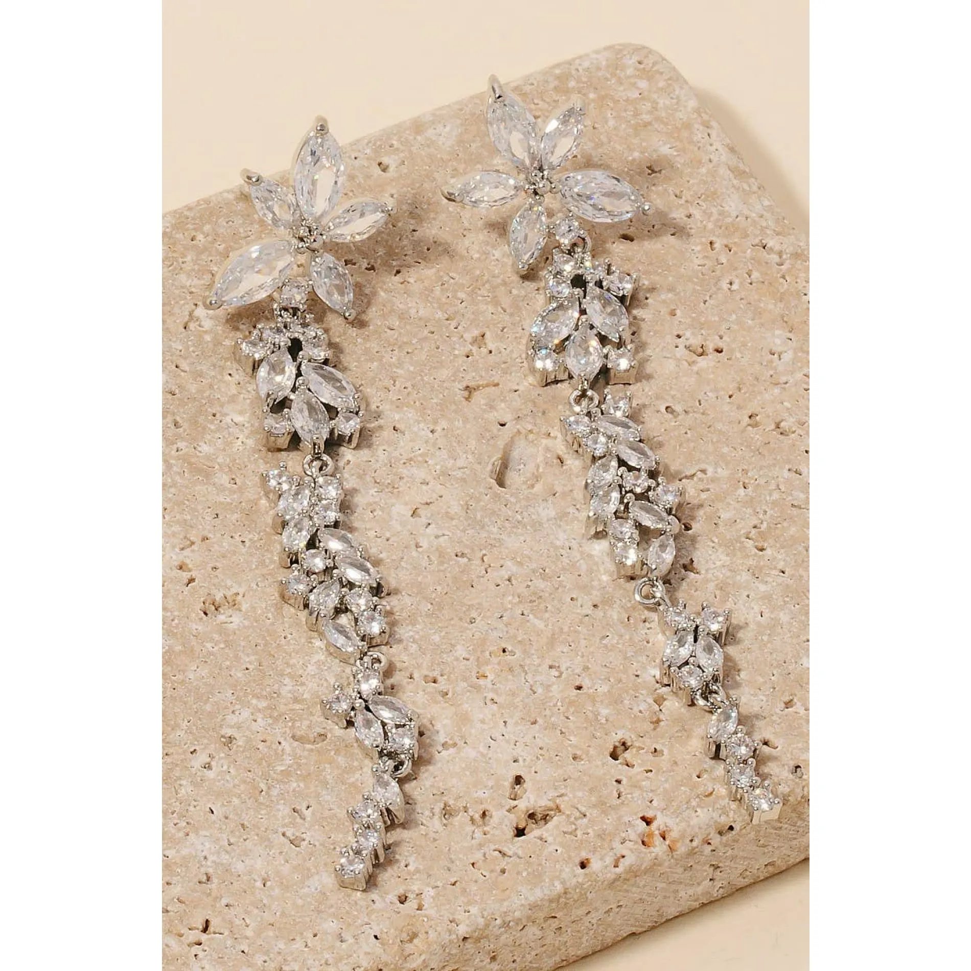 Flower Chain Dangle Earrings